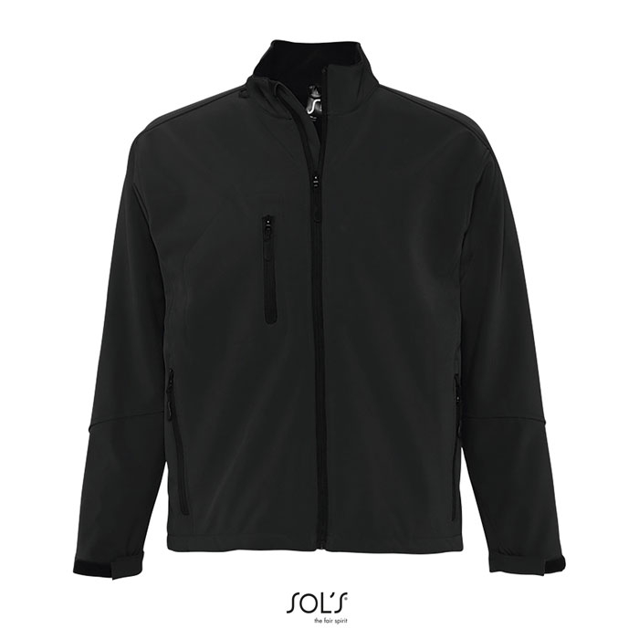 Veste softshell personnalisée homme RELAX Noir 1